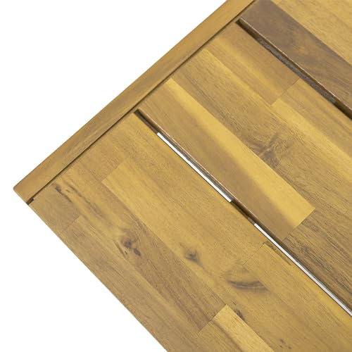 Christopher Knight Home 3 Piece Patio Dining Table,Acacia Wood Table Bench Dining Set,2 Wood Benches with 69'' Large Dining Table,Industrial Style Dining Furniture Set for Outdoor Deck, Yard, Porch