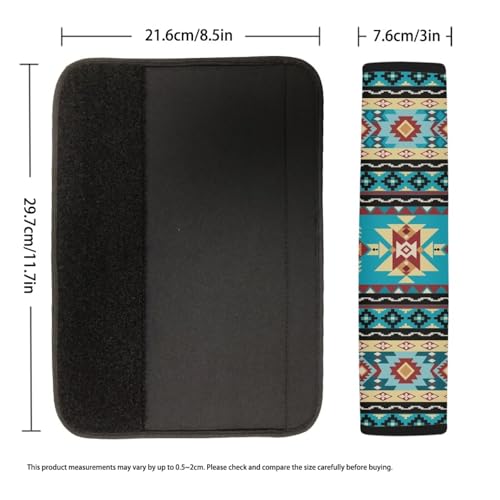 Aztec Auto Seat Belt Cover Seatbelt Shoulder Pad 2 Pack Comfortable Car Interior Automotive Anti-Slip Shoulder Strap Protect Fit Most Car, Truck, Suv, or Van - color: Aztec