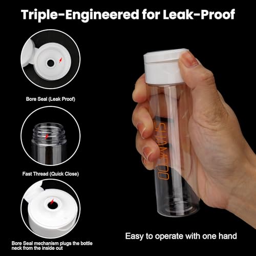 Cosywell Travel Bottles for Toiletries 5 Pack 3.4oz Shampoo Bottles TSA Approved Travel Size Containers Toiletry Bottles Wide Mouth Leak Proof Squeeze Bottle for Lotion Toothpaste(Clear) - style: D-3.4oz-Transparent
