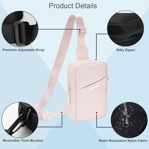 Small Sling Bag for Women Men Chest Bag Water Resistance Mini Crossbody Bag Adjustable Strap Lightweight Shoulder Bag - color: 10-beige