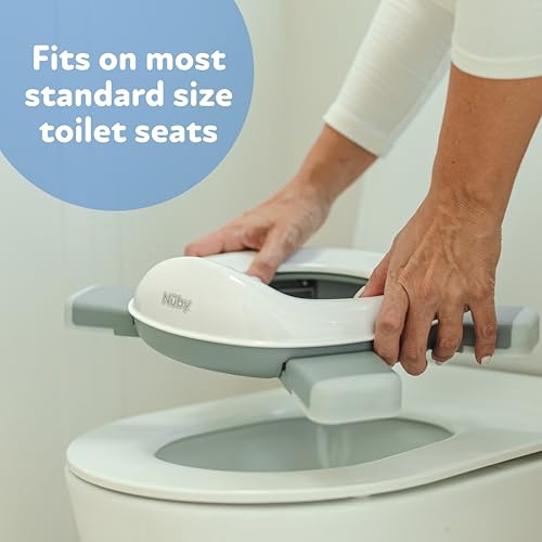 Nuby On-the-Go Portable Potty Seat - Collapsible Travel Toilet Seat for Boys and Girls 18+ Months - Includes Storage Bag and Disposable Liners - Toddler Potty Training Toilet - style: On-The-Go Potty