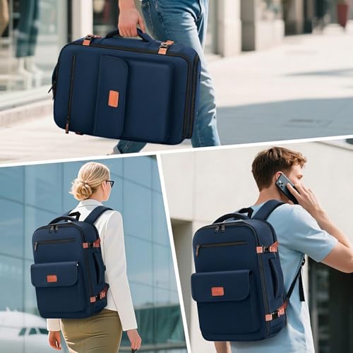 MATEIN Personal Item Travel Backpack, Lightweight Frontier Personal Item Bag with Shoe Compartment 15.6 inch Water Resistant Travel Laptop Backpack Airline Approved Underseat Backpacks for Women, Blue - color: Blue