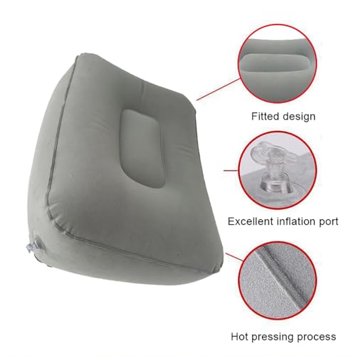 Inflatable Footrest Pad Foot Rest for Office,Home Relax and Travel Use,Gray