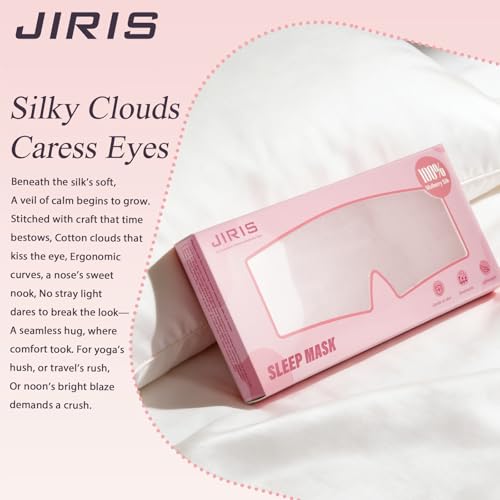 Silk Sleep Eye Mask for Side Sleeper Men Women, Eye Mask Sleeping 100% 22 Momme Pure Mulberry Silk for Night Sleep, Travel, Face-Hugging Padded Eye Cover for Sleeping with Adjustable Band-Pink - color: Pink