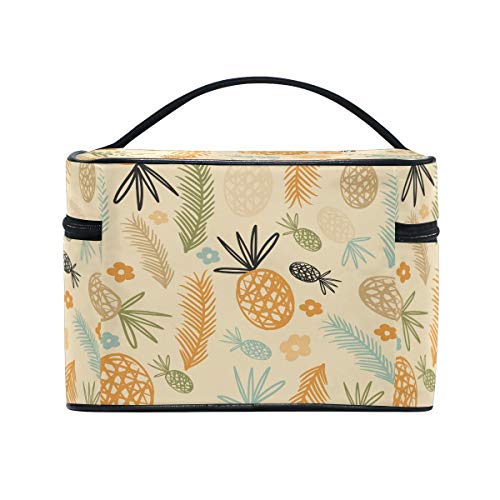Makeup Bag Pineapple Flower Travel Cosmetic Bags Organizer Train Case Toiletry Make Up Pouch - color: color9