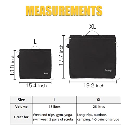 Dirty Laundry Bag for Traveling-Mesh Laundry Bags XL Travel Gym Healthcare Workers Laundry Sports Fitness Swimwear Camping Portable Wash Bag XL (Black) - size: XL