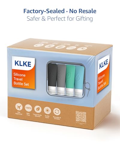 23-Piece All-in-One Silicone Travel Bottles Set – TSA Approved Leakproof Toiletry Kit with Double Bags, Flat Easy-Squeeze Bottles with Tactile Icons, Cream Jars, Pump & Spray, Cleaning Brush - color: 23A-Blue, size: 23