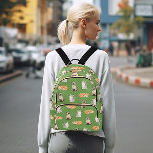 Women Fashion Backpack Purse Casual Lightweight Travel Shoulder Bag Cat Print Rucksack Ladies Bag, Medium - color: Color 04, size: Medium