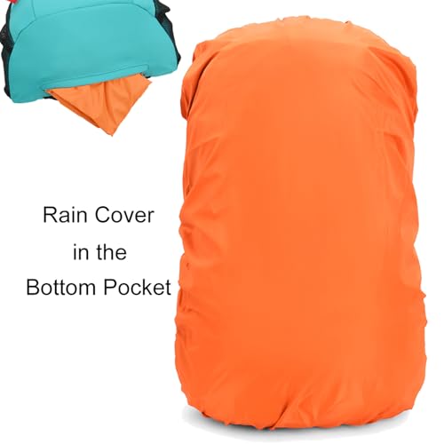 Bseash 40L Waterproof Hiking Backpack with Rain Cover, Outdoor Sport Travel Bag Daypack for Camping Climbing Skiing Cycling (Milk Green) - color: Milk Green
