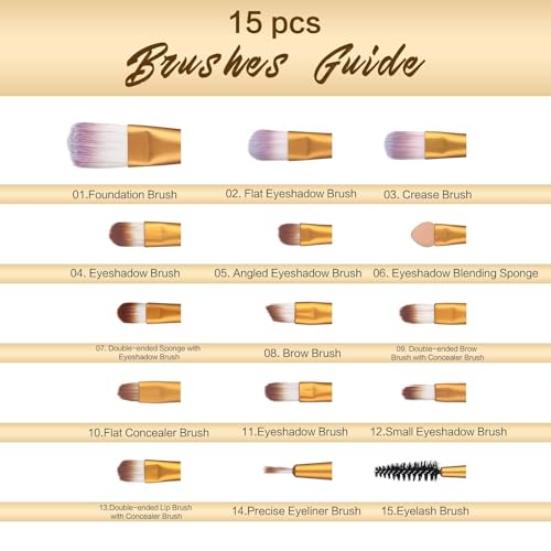 UCANBE Makeup Eyeshadow Palette + 15Pcs Brush Set, Pigmented 86 Colors Make Up Pallet with Brushes, Matte Shimmer Glitter Palettes Valentine's Day Gift, Eye Shadow Highlighter Contour Blush Beauty Kit - color: With Brush Set