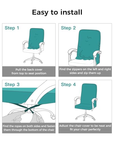 Brown Airplane Office Chair Covers with Armrest Covers, Rotating Chair Cover, Modern Abstract Art Cartoon Clouds Gaming Chairs Slipcovers with Elastic for Armchair, Medium - color: Blue, size: M with 2 Armrest Covers