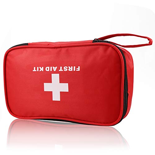 Compact First Aid Empty Pouch,Nylon Lightweight First Aid Bag for Emergency at Home, Office, Car, Outdoors, Boat, Camping, Hiking(Bag Only) - size: 9 x 4.7 x 2 inch