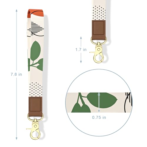 Aiawoxc Credit Card Holder, Small RFID Wallet Slim Leather Card Organizer Case with Zipper and Wristlet Strap, Tropical Plants - color: Tropical Plants, size: Wrist Strap