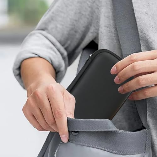 Zoyiancy Power Bank Case, Hard Cover Cable Storage Bag, Travel Shockproof Carrying Portable Eva Case for Power Cable Earbuds Power Bank (Black, Blue) - color: Black, Blue