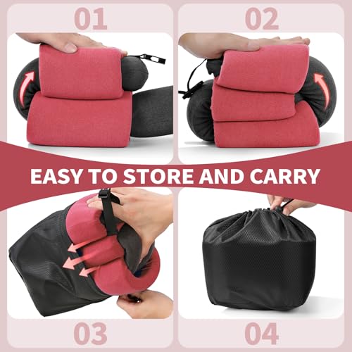 3-Ring Memory Foam Travel Neck Pillow It has obtained a Patent. The Three Rings can be movably Adjusted to Provide Flexible Support for The Neck, Head, and Other Areas.Peach Pink - color: Peach Pink