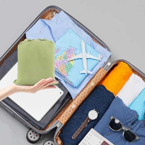 Sleeping Bag Liner,Travel Sheet & Adult Sleep Sack, Camping Sheets Travel Sleep Sack for Backpacking,Hotels & Hostels -Lightweight Single &Double Travel Sheet Camping Sheets - color: Double Green