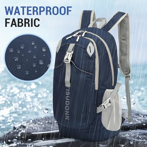 Hiking Backpack, 30L Lightweight Camping Water Resistant Large Hiking Bag Outdoor Travel Daypack for Men Wome - color: Blue