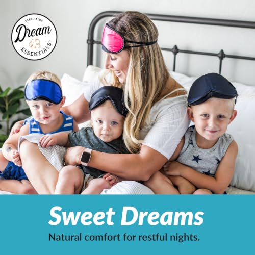 Dream Essentials Sweet Dreams Contoured Sleep Mask Kit, Royal Blue Eye Mask for Sleeping with Travel Pouch, Earplugs, Lash Space, Quick Release Strap, Light Blocking Travel Accessories Gift Set - color: Royal Blue