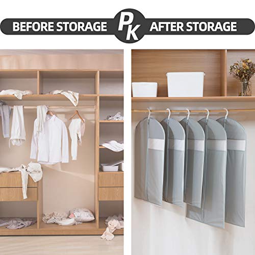 Suit Bags for Closet Storage, 43" Garment Bags for Hanging Clothes(Set of 4, 23.3'' X 43'') - size: Set of 4(23.3" x 43")