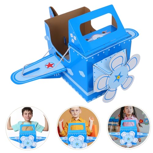 Yardwe Wearable Cardboard Airplane for DIY Aircraft Kit for Inspires Creativity Roleplaying Fun Design for Family Bonding Activities