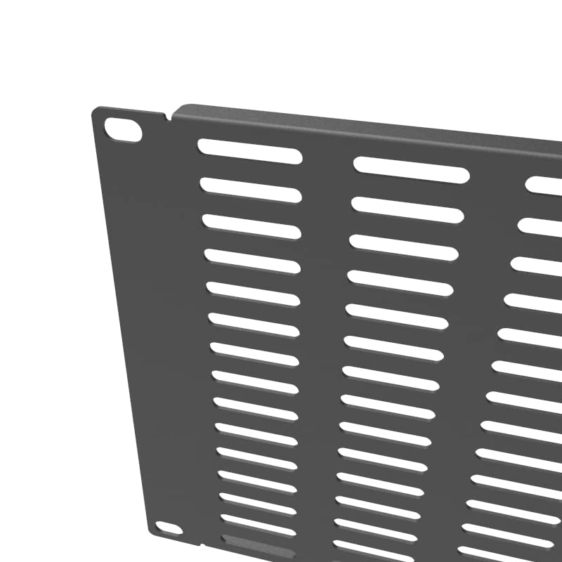 2 Pack of 4U Vented Blank Panel - Metal Rack Mount Filler Panel for 19in Server Rack Cabinet or Enclosure, Black (4U) - size: 4U