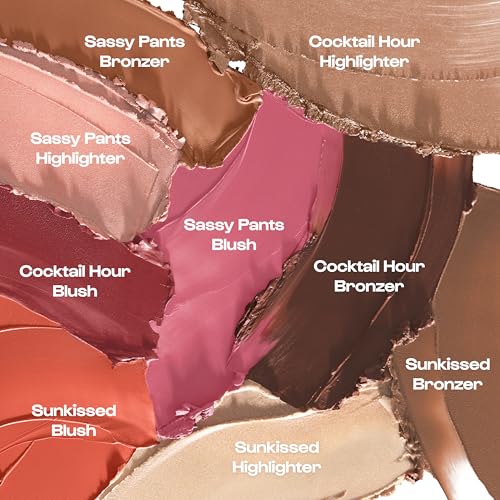 Alleyoop Stack The Odds – All-in-One Cream Makeup Palette with Blush, Contour, Bronzer & Highlighter, Stackable Face Palette for Natural Color, Easy Touch-Ups & Travel Makeup Convenience,Cocktail Hour - color: Cocktail Hour