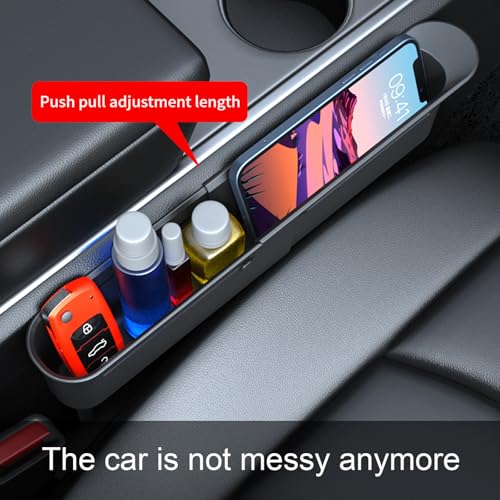 CYDZSW Car Seat Gap Filler 2Pack,Car Seats Side Inserts Organizer Guard Between Seat & Console Catcher Fillers Stop Things from Dropping (Black)