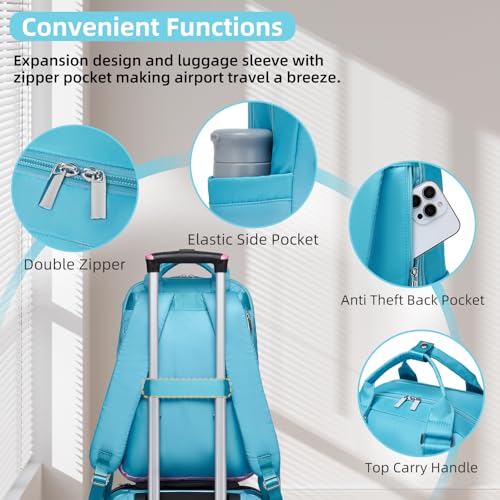 LARVENDER Carry on Luggage 22x14x9 Airline Approved Hardshell Suitcase with Wheels TSA Lock, PC+ABS Lightweight Suitcase Set for Women with Travel Backpack, Cotton Candy, 3 Piece Set - color: Cotton Candy-20BP, size: 3 Piece Set (Backpack/TB/20)