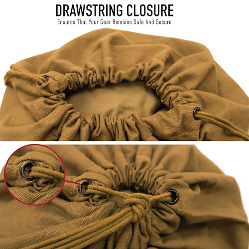 Rothco Canvas Barracks Bag – Rugged Multi-Functional Gym Travel Laundry Drawstring Sack - color: Coyote Brown, size: 30" x 40"