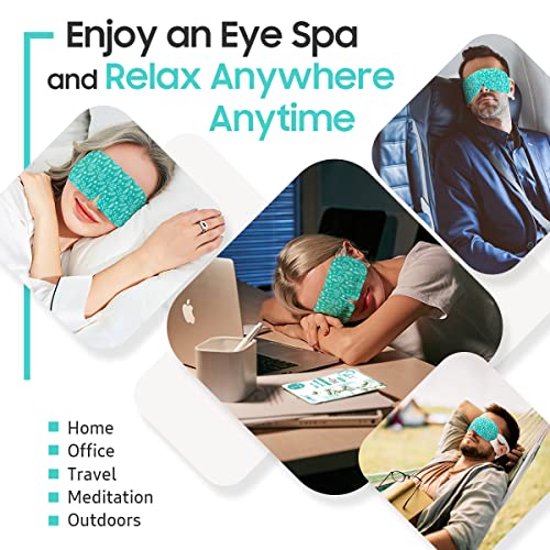 BeHoomi 20 Packs Steam Eye Mask, Heated Eye Mask Warm Compress for Eyes, Disposable Self Heating Steam Mask for Home, Sleep, Spa, Travel Essentials & Relaxation Gifts for Women (Unscented)