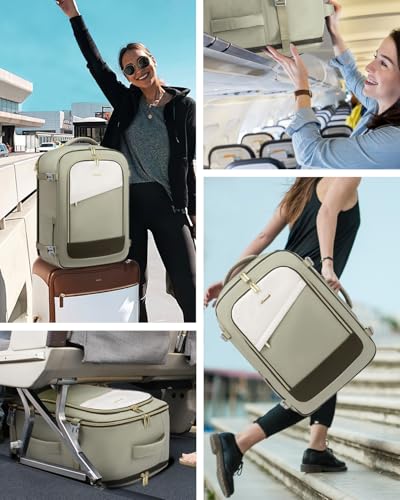 LOVEVOOK Travel Backpack for Women, 40L Carry On Backpack Flight Approved, Large Personal Item Bag Fits 17 inch Laptop, TSA Approved Luggage with 3 Packing Cubes,Waterproof Weekender Gym Bag - color: Beige-light Green, size: 40L