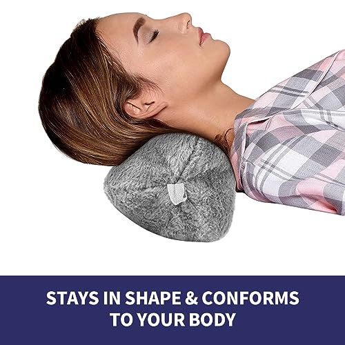 Recliner Headrest Pillow, Head Pillow for Recliner Chair, Sofa, Couch Neck Pillow,Pain Relief Bone Pillow for Sleeping with Adjustable Strap - color: Dark Grey