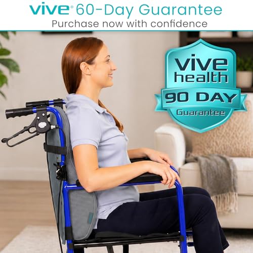Vive Full Lumbar Pillow - Memory Foam Contour Support Cushion for Lower Back Pain - color: Gray