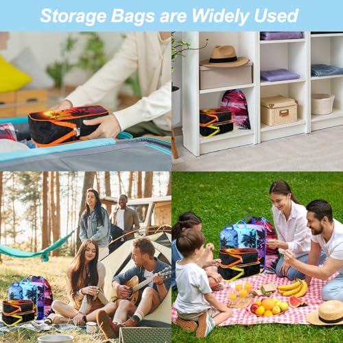 Maple Tree Compression Packing Cube (7 Piece) - Lightweight Compression Organizers Travel Essential Bag for Clothes Shoes Cosmetics Toiletry - color: Pink