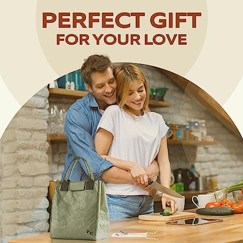 VonNova Women’s Insulated Lunch Bag with Premium 4mm Cooler Insulation, Cute Large 7L Lunch Tote for Office, Durable Small Lunch Box for Women, Stylish Lunchbox for Adults, Teens, Nurses, Teachers - color: Green