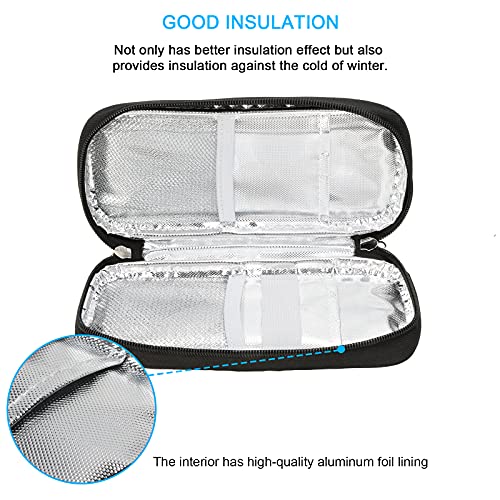 YOUSHARES Insulin Cooler Travel Case - Portable Refrigerated Medicine Case for Insulin Pen, Medication and Diabetic Supplies with 2 TSA Approved Ice Pack - color: Roses