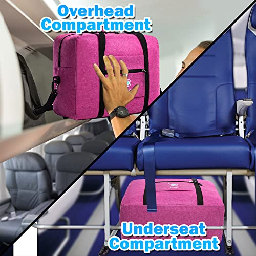 Bago Foldable Duffle Bag - Personal Item & Small Carry On for Air Travel - Fits 18x14x8 inches, Ideal for Spirit & Frontier Airlines - color: SnowPink