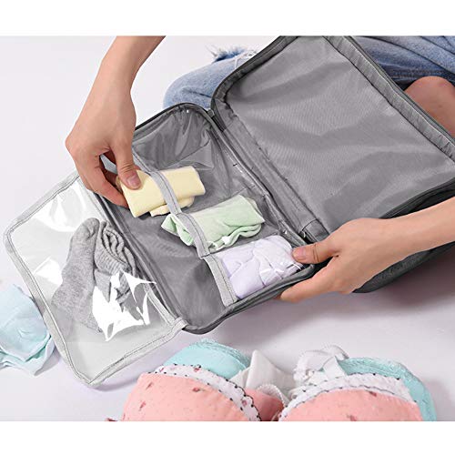 Travel Underwear Organizer Bag Portable Bra Socks Lingerie Cosmetic Storage Bag Travel Essentials Packing Cubes,Grey - color: Grey A#