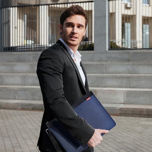 ECHSRT File Folder Document Organizer for Travel, Document Bag Zipper Pouch for Men & Women Blue - color: Blue