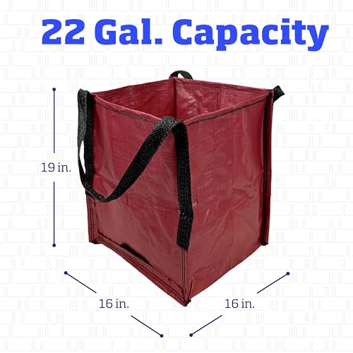 DURASACK Heavy Duty Storage Tote Bag 22-Gallon Rugged Woven Polypropylene Moving Bag, Reusable Self-Standing Design, Holds up to 500 Pounds, Single, Red - color: Red, size: Single