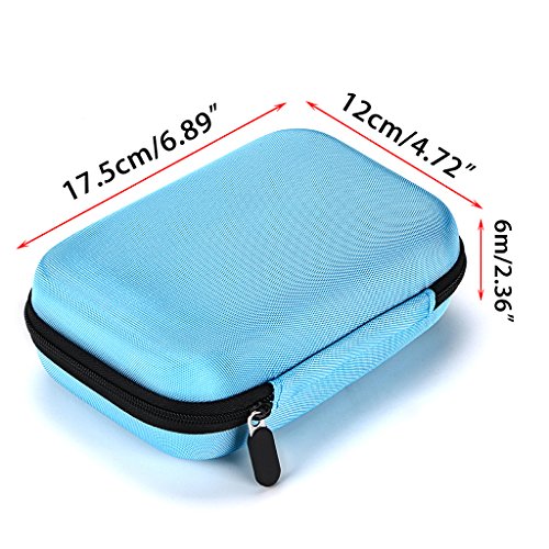 Hipiwe Hard Shell Essential Oil Carrying Case Holds 12 Bottles (Can hold 5ml, 10ml, &10ml Rollers) Travel Size Essential Oils Bag Organizer (Blue) - color: Blue