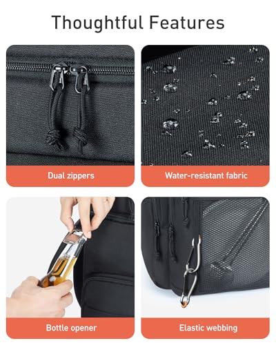 TOURIT Insulated Backpack Cooler: 30 Cans Waterproof Leakproof Soft Cooler Bag Beach Travel Picnic Camping - color: Black, style: 30 Cans 2.0