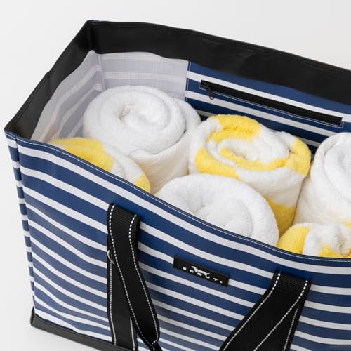 SCOUT Original Deano Tote - Durable Lightweight Open Top Beach, Pool & Lake Bag, Inside Zip Pocket, Folds Flat - color: Ikant Belize