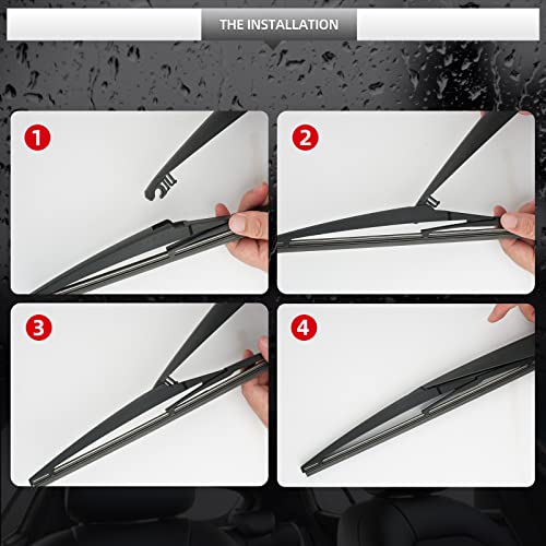 Replacement for Toyota Sienna 2011-2020 Rear Windshield Wiper Blade and Arm Assembly-Car Back window wiper Arm Blade Complete Set - size: For Toyota Sienna 2011-2020