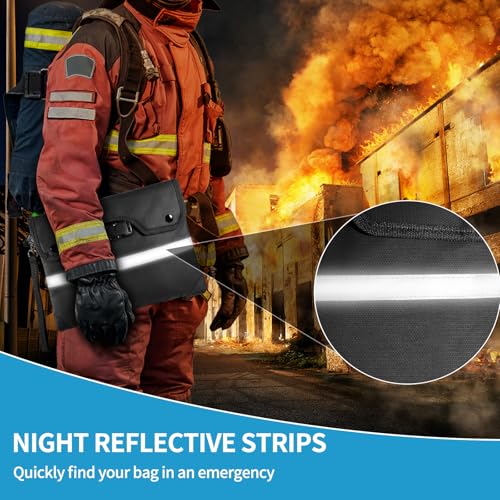 HOMELYLIFE Fireproof Docuement Bag, A5(11.4*8.5'') 6200°F Fire & Waterproof,Extra Thick Fireproof Cotton Lined for Home/Office,Secure Storage for Valuables,Cash,Contracts,Jewelry & Important Documents - size: A5 (11.4*8.5*1in)