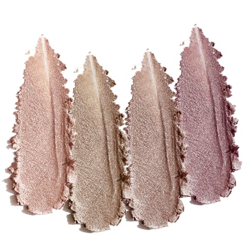 Metallic Rose Gold Shimmer Eyeshadow Palette with Mirror – Blendable Long-Lasting Everyday Eye, Gold Bronze Glitter & Neutral Glam Contour Makeup Palette, Perfect for Blue, Green & Brown Eyes - color: A06