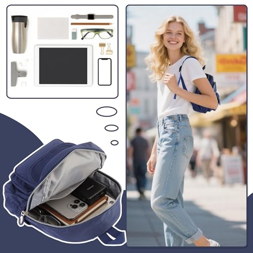 AOTIAN Mini Nylon Women Backpacks Casual Lightweight Small Daypack for Girls - color: Mini Deep Blue