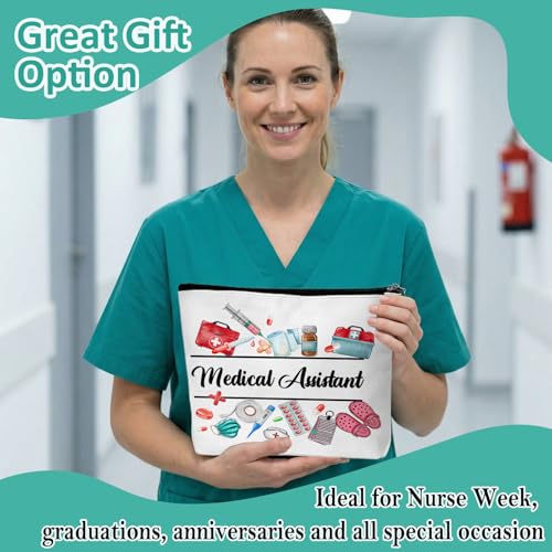 Nurse Graduation Gifts for Women, Nurse Medical Makeup Bag Appreciation Birthday Gifts for Nurses, Medical Assistant Travel Cosmetic Pouch Bags with Zipper - B04 - style: Medical Assistant