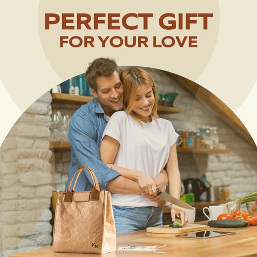 VonNova Women’s Insulated Lunch Bag with Premium 4mm Cooler Insulation, Cute Large 7L Lunch Tote for Office, Durable Small Lunch Box for Women, Stylish Lunchbox for Adults, Teens, Nurses, Teachers - color: Classic Brown