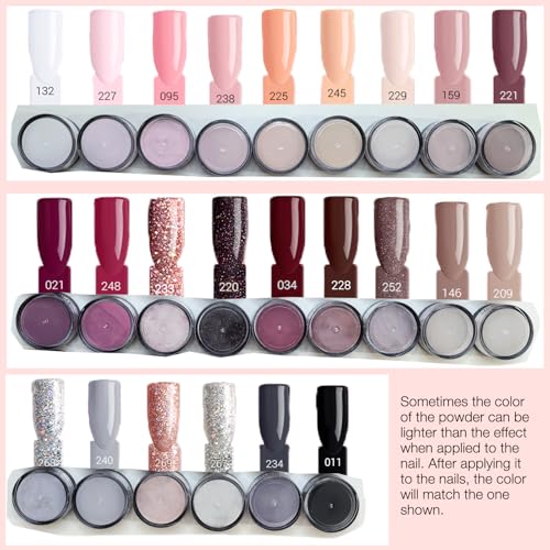 AzureBeauty Dip Powder Nail Kit with Electric Nail Drill, 24 Colors Nude Pink Glitter Nail Powder Starter Kit with Dip Liquids Base Top Coat Activator Portable Manicure French Nail Art Essential Set - color: Nude Pink Glitter